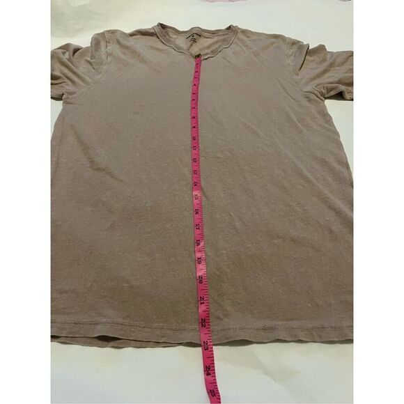 Martin Gordon 100% Linen, Tan long sleeve shirt unisex - Picture 4 of 5